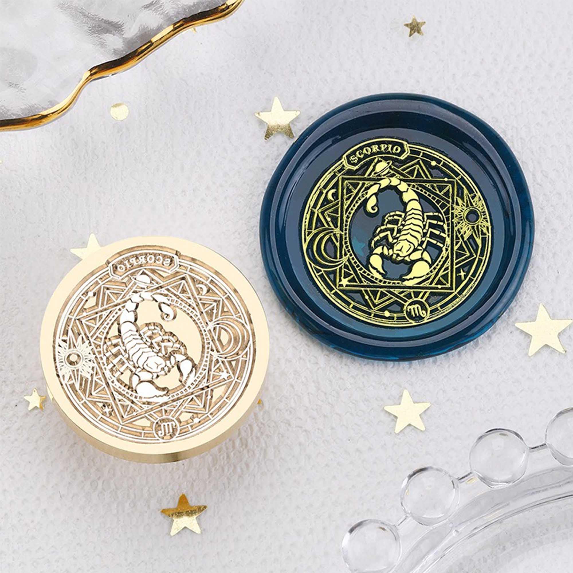 Amazon.co.jp: 星座ワックスシールスタンプセット - 蠍座シーリング